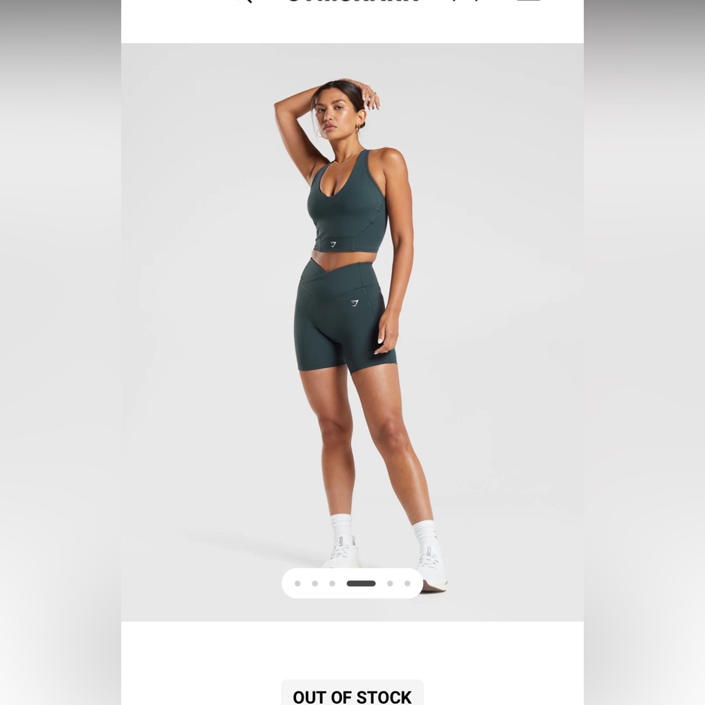 3 pieces Gymshark darkest teal bra + Gymshark shorts + Gymshark leggings